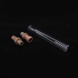 This image portrays Dynavap 3XL Boro-Glass/Maple Burl Wood Specialty Stem Setup-NEW Design! by Dovetail Woodwork.