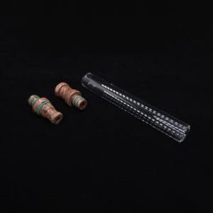 This image portrays Dynavap 3XL Boro-Glass/Maple Burl Wood Specialty Stem Setup-NEW Design! by Dovetail Woodwork.