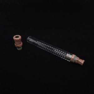This image portrays Dynavap 3XL Boro-Glass/Maple Burl Wood Specialty Stem Setup-NEW Design! by Dovetail Woodwork.