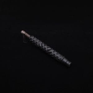 This image portrays High Class Reaper Spine XL Dynavap Stem + XXL Condenser/Ebony Mouthpiece - NEW! 𓌜 🎃 by Dovetail Woodwork.