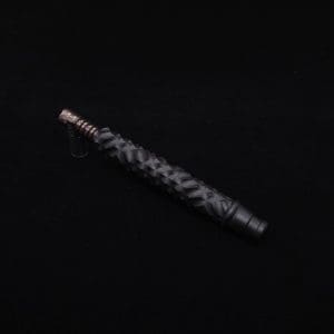 This image portrays High Class Reaper Spine XL Dynavap Stem + XXL Condenser/Ebony Mouthpiece - NEW! 𓌜 🎃 by Dovetail Woodwork.