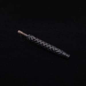 This image portrays High Class Reaper Spine XL Dynavap Stem + XXL Condenser/Ebony Mouthpiece - NEW! 𓌜 🎃 by Dovetail Woodwork.