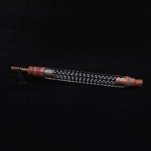 This image portrays Dynavap 3XL Boro-Glass/Amboyna Burl Wood Specialty Stem Setup-NEW Design! by Dovetail Woodwork.