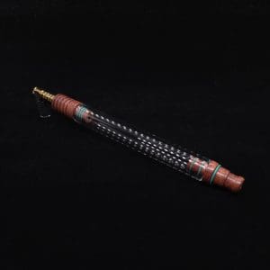 This image portrays Dynavap 3XL Boro-Glass/Amboyna Burl Wood Specialty Stem Setup-NEW Design! by Dovetail Woodwork.