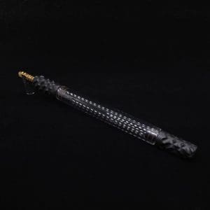 This image portrays Dynavap Reaper 3XL Boro-Glass/Ebony Wood Specialty Stem Setup-NEW! by Dovetail Woodwork.