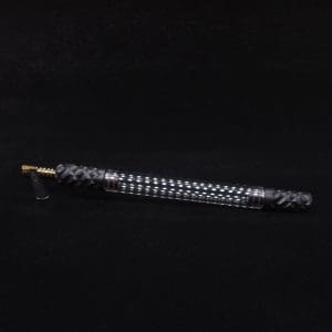 This image portrays Dynavap Reaper 3XL Boro-Glass/Ebony Wood Specialty Stem Setup-NEW! by Dovetail Woodwork.