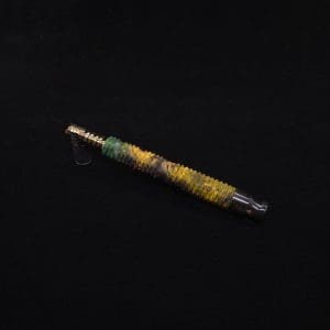 This image portrays Armored Weave XL Burl Hybrid Dynavap Stem + (2) Mouthpieces - New!🔥 by Dovetail Woodwork.