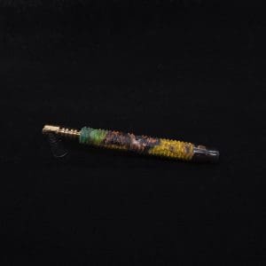 This image portrays Armored Weave XL Burl Hybrid Dynavap Stem + (2) Mouthpieces - New!🔥 by Dovetail Woodwork.