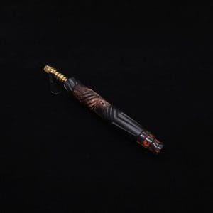 This image portrays Vertex XL Black Ebony Hybrid Dynavap Stem + (2) Mouthpieces 🔥 by Dovetail Woodwork.