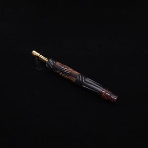 This image portrays Vertex XL Black Ebony Hybrid Dynavap Stem + (2) Mouthpieces 🔥 by Dovetail Woodwork.