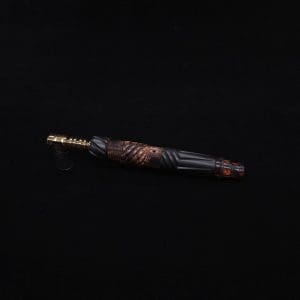 This image portrays Vertex XL Black Ebony Hybrid Dynavap Stem + (2) Mouthpieces 🔥 by Dovetail Woodwork.