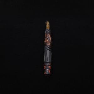 This image portrays Vertex XL Black Ebony Hybrid Dynavap Stem + (2) Mouthpieces 🔥 by Dovetail Woodwork.