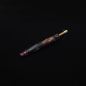 This image portrays Vertex XL Black Ebony Hybrid Dynavap Stem + (2) Mouthpieces 🔥 by Dovetail Woodwork.