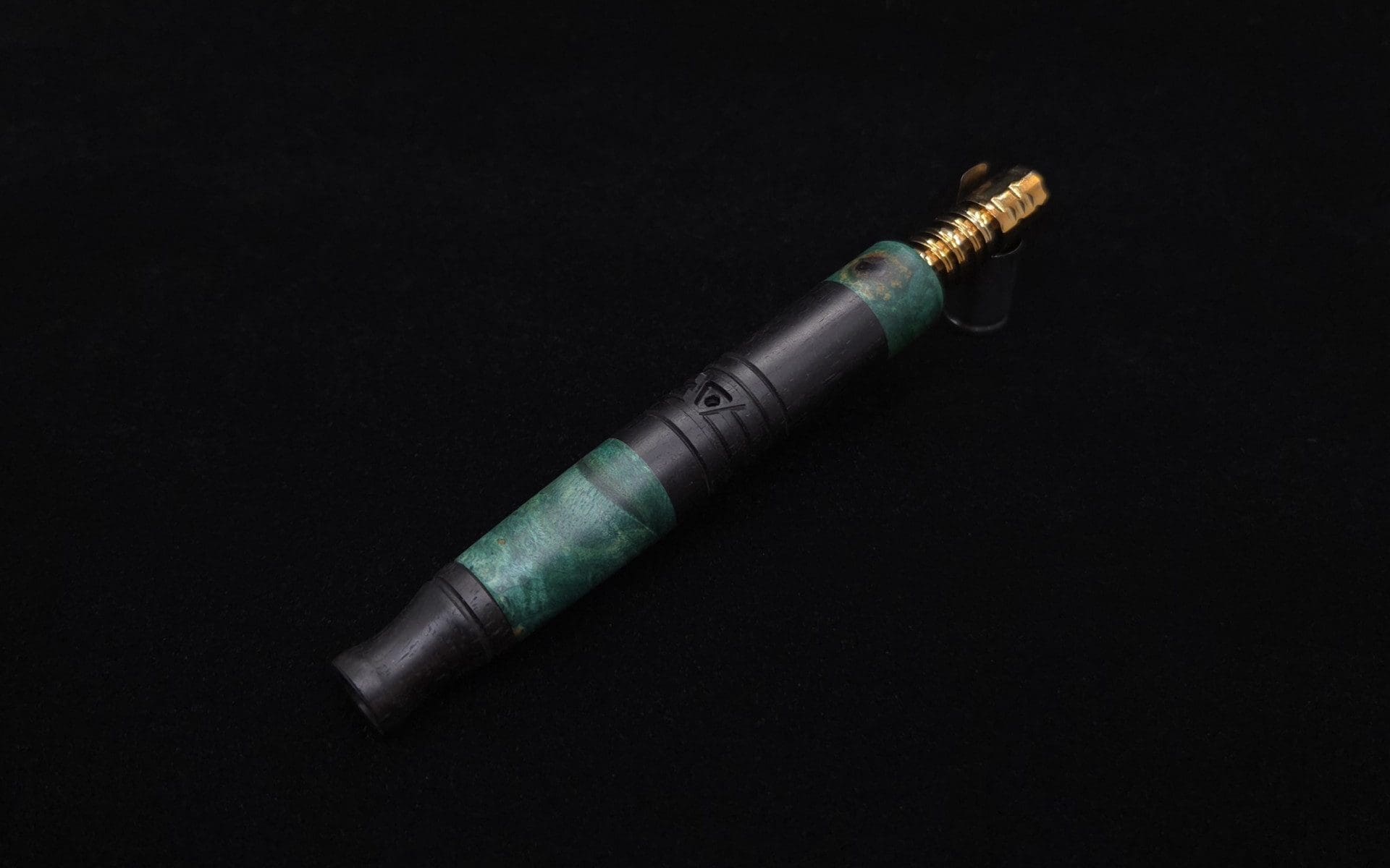 This image portrays High Class Blunt XL Dynavap Stem + Specialty Mouthpiece ☘ by Dovetail Woodwork.