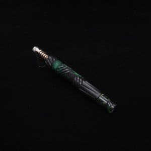 This image portrays Vertex XL Black Ebony Hybrid Dynavap Stem + (2) Mouthpieces 🔥 by Dovetail Woodwork.