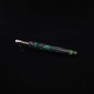 This image portrays Vertex XL Black Ebony Hybrid Dynavap Stem + (2) Mouthpieces 🔥 by Dovetail Woodwork.