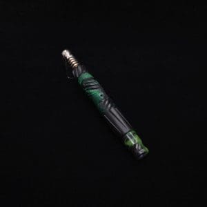 This image portrays Vertex XL Black Ebony Hybrid Dynavap Stem + (2) Mouthpieces 🔥 by Dovetail Woodwork.