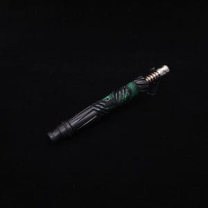 This image portrays Vertex XL Black Ebony Hybrid Dynavap Stem + (2) Mouthpieces 🔥 by Dovetail Woodwork.