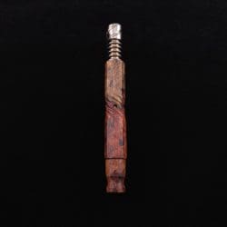 No-Roll Contoured Burl Dynavap Stem + Matching Spinning Mouthpiece-New!