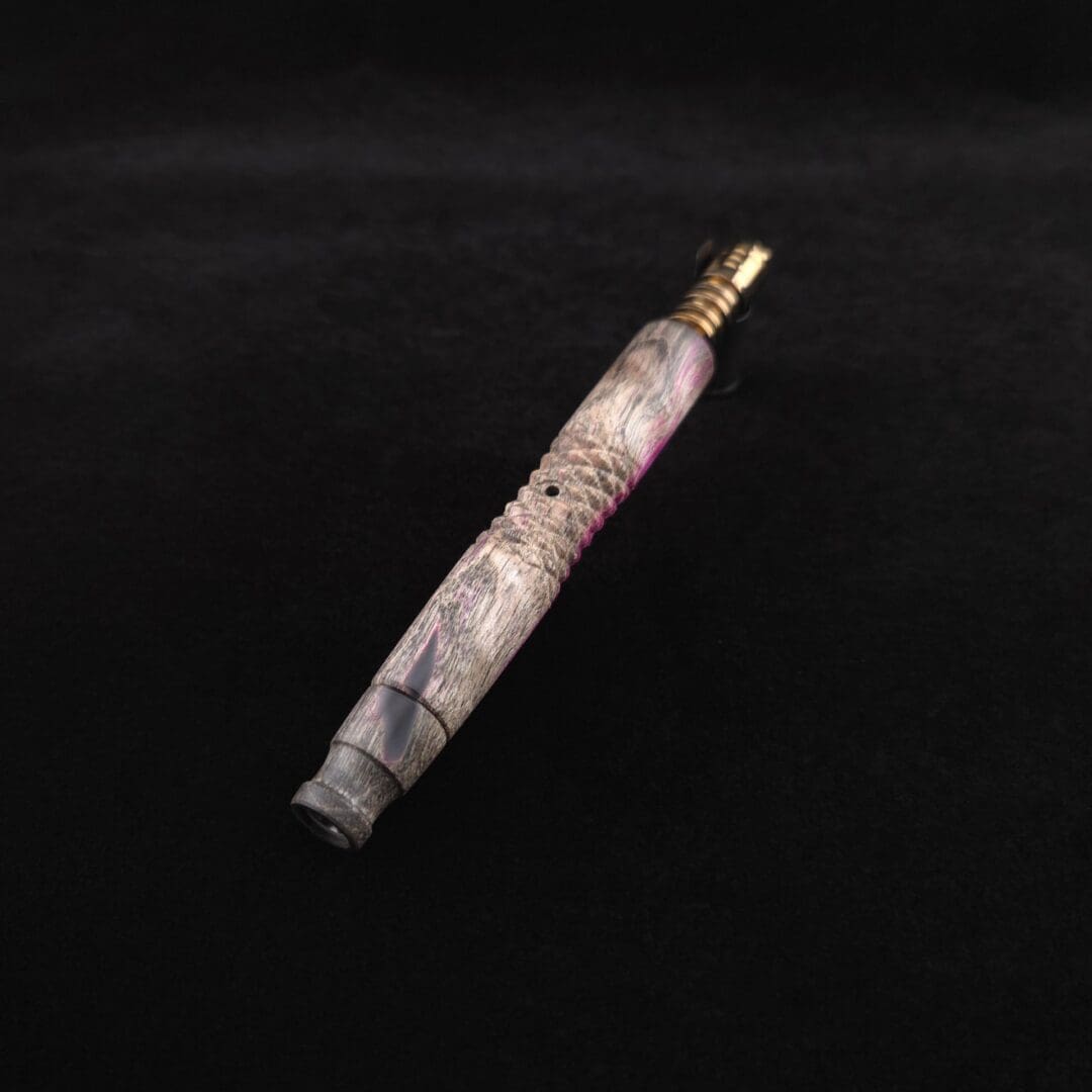 Dynavap Diamond Knurl XL Flame Burl Stem + Book-Matched Spinning Mouthpiece – New!🔥