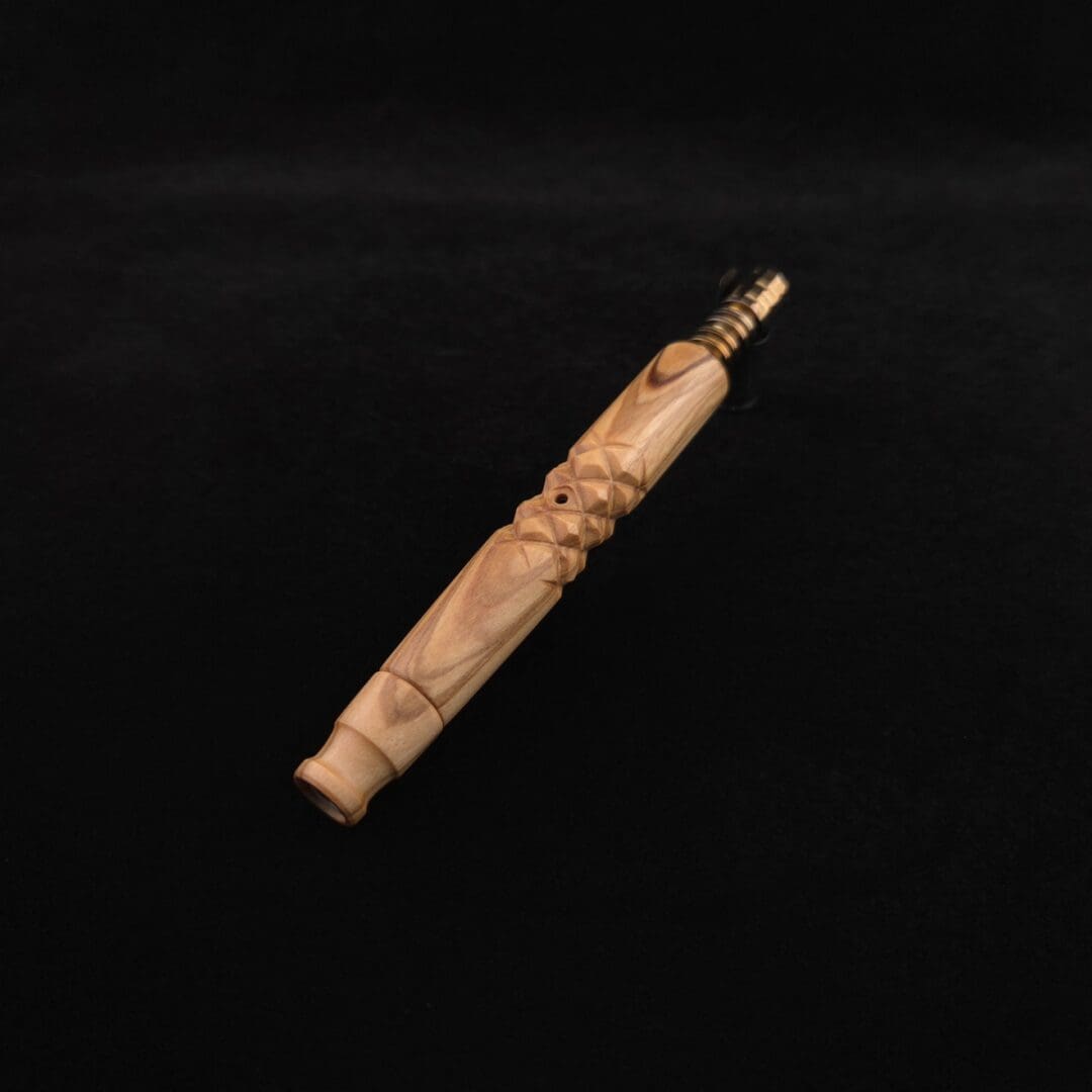Dynavap Diamond Knurl V2 XL Olivewood Stem + Book-Matched Spinning Mouthpiece – New!🔥